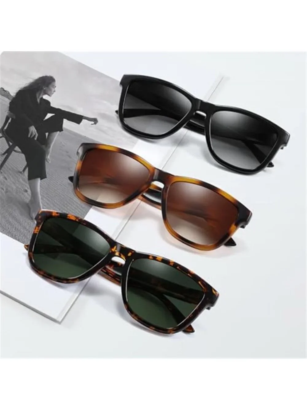 3 Pack Unisex Polarized Sunglasses Trendy Classic Retro Sunglasses UV Protection